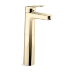 Kohler K-33064K-4-AF Accliv 高出水口單把手抽拉式面盆龍頭 (法蘭金)